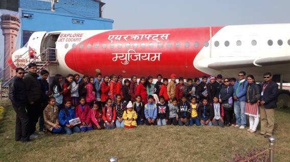 Kanchanpur Access family visits Aircraft Museum at Dhangadhi