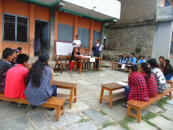 Quiz time at Pokhara Access